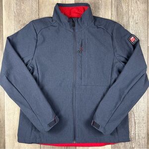 Chick-fil-A Blue Jacket Coat Womens Size Large Team Style Zip Soft Shell Lined